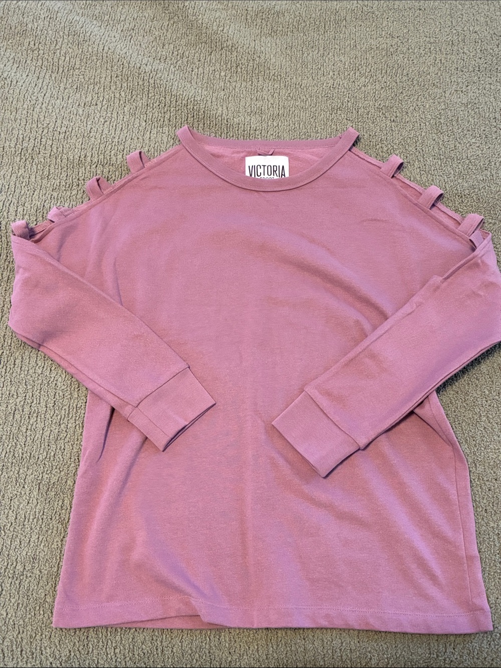 BRAND NEW: Victoria’s Secret VSX Pink Cold-Shoulder Sweatshirt